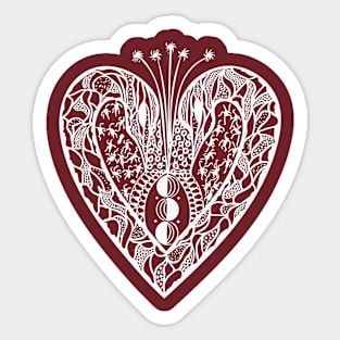 Swan's Heart Sticker